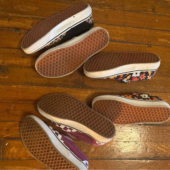 Vans Slip-On Assorted Prints — Leopard, Floral & Purple Checkerboard - Picture 2 of 2